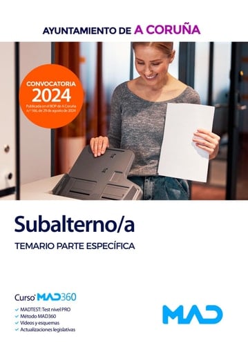 Subalterno/a del Ayuntamiento de A Coruña. Temario Parte Específica