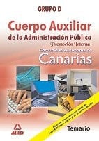 Cuerpo auxiliar de la administracion publica de la comunidad autonoma de canarias. Promocion interna. Temario
