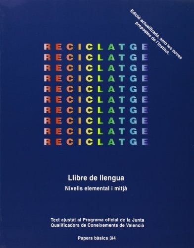 Reciclatge. Llibre de llengua