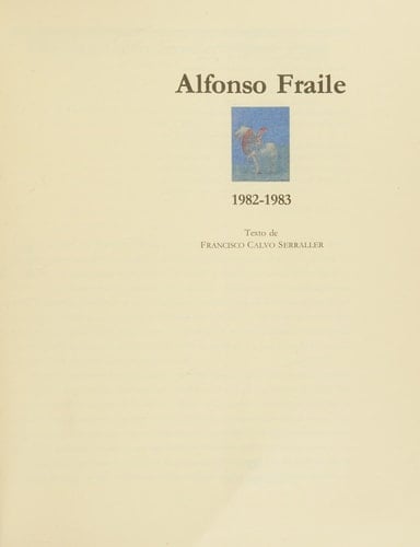 Alfonso Fraile, 1982-1983