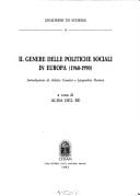 Il Genere delle politiche sociali in Europa, 1960-1990 (Quaderni di schema) (Italian Edition)