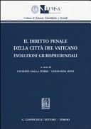 Il diritto penale della Città del Vaticano evoluzioni giurisprudenziali