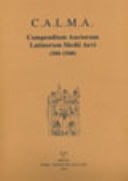 C.A.L.M.A., Compendium auctorum Latinorum Medii Aevi, 500-1500