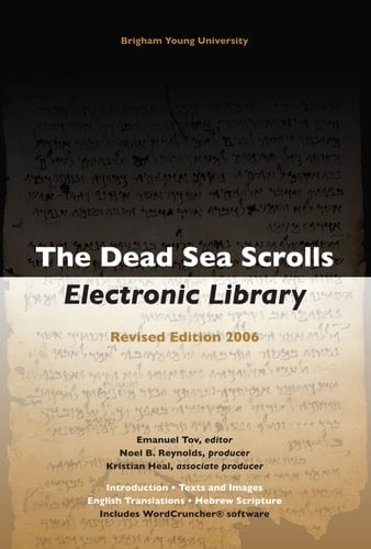 The Dead Sea Scrolls Electronic Library (Dead Sea Scrolls Electronic Reference Library CD-ROM)