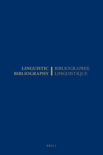 Bibliographie linguistique de l'année 1986/Linguistic Bibliography for the Year 1986 et complément des années précédentes/and supplement for previous years