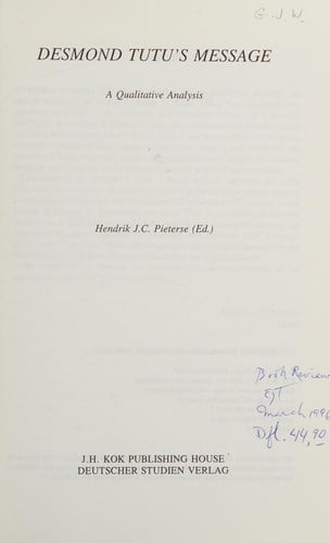 Desmond Tutu's Message (Theologie & Empire)