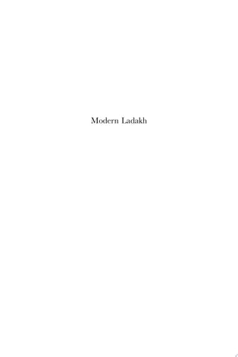 Modern Ladakh Anthropological Perspectives on Continuity and Change