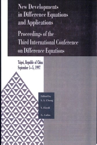 New Developments in Difference Equations and Applications Proceedings of the Third International Conference on Difference Equations