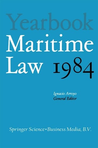 Yearbook Maritime Law Volume I