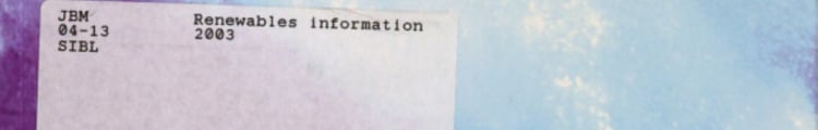 Renewables Information 2003