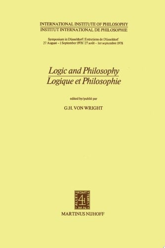 Logic and Philosophy / Logique et Philosophie