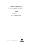 Catálogo de documentos de la municipalidad de Tlalpan (Colección Catálogos. Serie Tlalpan) (Spanish Edition)