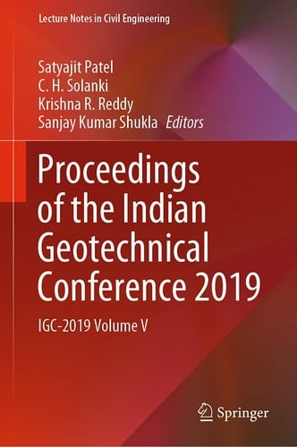 Proceedings of the Indian Geotechnical Conference 2019 IGC-2019 Volume V