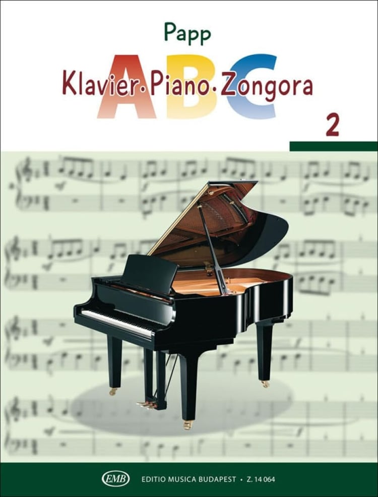 LAJOS PAPP : PIANO ABC 2 - PIANO TUTOR FOR BEGINNERS USING EUROPEAN CHILDREN'S AND FOLK SONGS (German and English Edition)