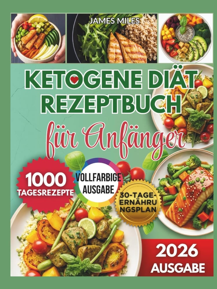 Ketogenes Diät-Kochbuch für Anfänger 2026: „Einfache Low-Carb-Rezepte für schnellen Gewichtsverlust, anhaltende Energie und dauerhaften Keto-Erfolg mit 1000 köstlichen Mahlzeiten.“ (German Edition)