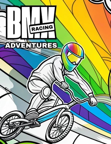BMX Bike Racing Adventures Coloring Book: 50+ Action-Packed Scenes of High-Flying Jumps, Dirt Tracks, and Championship Races for Kids Ages 6-12