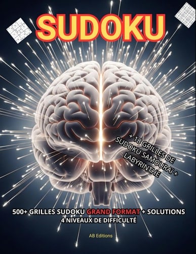 SUDOKU + SUDOKU SAMOURAï (GRAND FORMAT): +500 JEUX + SOLUTIONS (French Edition)