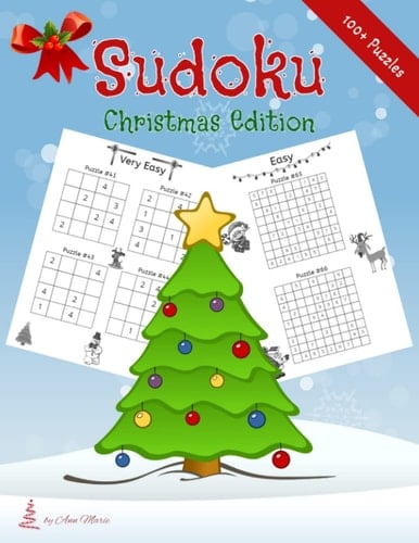 Christmas Sudoku Puzzles for Kids ages 8-12: Large Print 8.5 x 11 inch, 100+ Puzzles with Solutions