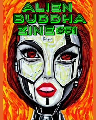 Alien Buddha Zine #51: black and white print