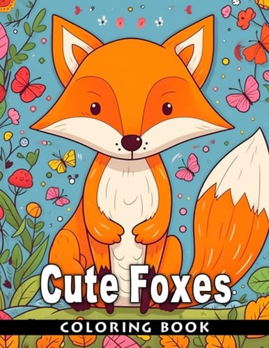 Cute Foxes Coloring Book: Discover adorable fox-themed gifts for kids and animal lovers who enjoy drawing. Have a blast!
