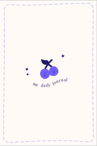 Blue cherry: korean aesthetic lined journal | 120 pages | use as notebook, journal, sketchbook: A 120-page lined notebook / journal suitable for daily use of children and adults