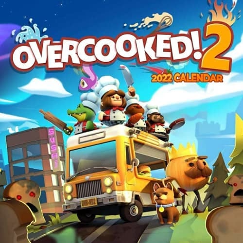 Overcooked 2 Calendar 2022: OFFICIAL game calendar. This incredible cute calendar july 2021 to december 2022 with high quality pictures .Gaming calendar 2021-2022. Calendar video games