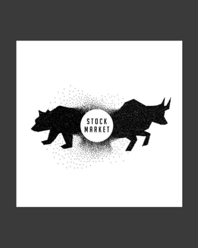 Stock Market Bear Bull Notebook: Stock Market, Stock Market Notes, Stock Market Notebook, Notebook, Bear Bull