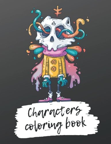 Characters Coloring Book: Cartoon Coloring Book | Cartoon Coloring Book for Adults | Monster Coloring Books for Adults | Funny Coloring Book | Character Coloring Book