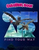 Coloring Book How to Train Your Dragon 3 Hidden World Open Air, Children Coloring Book, 100 Pages to Color