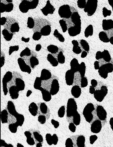Notebook: Snow leopard notebook for girls college ruled