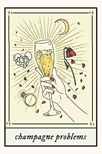 Champagne Problems tarot card lined journal. (Taylor Swift gift) Evermore inspired.