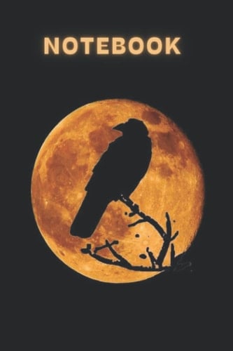 Notebook crow, size 6x9, 100 pages