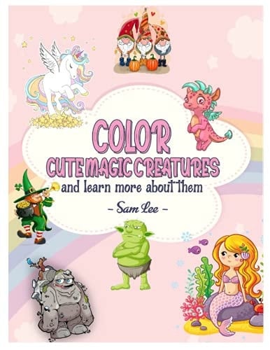 Gift For Unicorn Mermaid Faeries Phoenix Zombie Gnomes Golems Golems Ogre Bigfoot Lovers Sketch Kids Drawing Coloring Painting Books Cute for kids