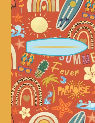 Aloha Notebook: Retro Surf Beach Vacation Teens Student GenX (Summer Composition)