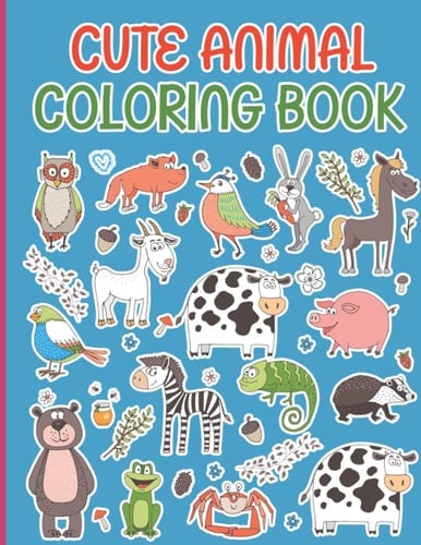 Cute Animal Coloring page for kids 4+ Ages