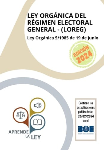 LEY ORGÁNICA DEL RÉGIMEN ELECTORAL GENERAL (LOREG): LEY ORGÁNICA 5/1985 DE 19 DE JUNIO (Spanish Edition)