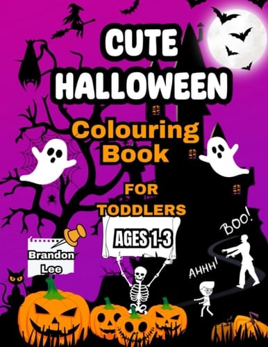 Halloween Colouring Book: Cute Illustrations of cats, ghosts, pumpkins and more for Toddlers and children aged 1-3 | Beautiful gift for Kids
