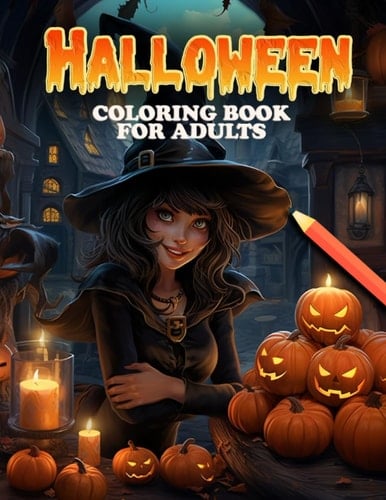 Halloween Coloring Book: Ghosts, Gardens, and More - A Creepy-Cool Coloring Journey for Adults