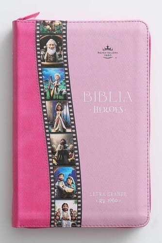 BIBLIA REINA VALERA 1960 HÉROES LETRA GRANDE IMITACION PIEL C/CIERRE