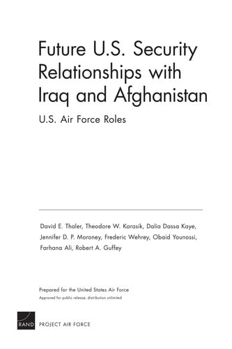Future U.S. security relationships with Iraq and Afghanistan