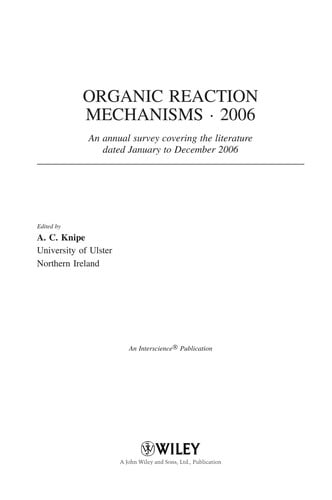 Organic reaction mechanisms 2006