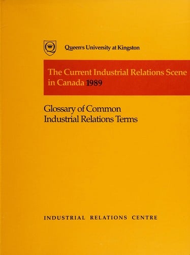 Glossary of common industrial relations terms