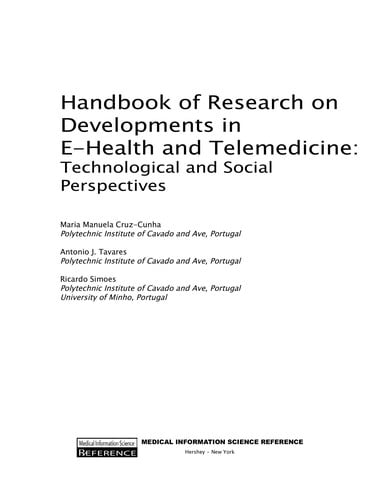 Handbook of research on developments in e-health and telemedicine