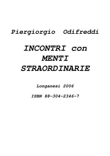 Incontri con menti straordinarie