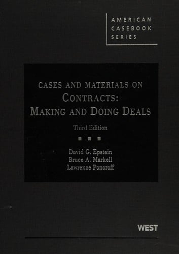 Cases and materials on contracts