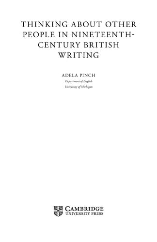 Thinking about other people in nineteenth-century British writing
