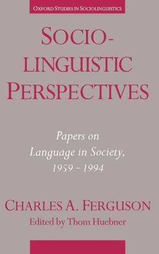 Sociolinguistic perspectives