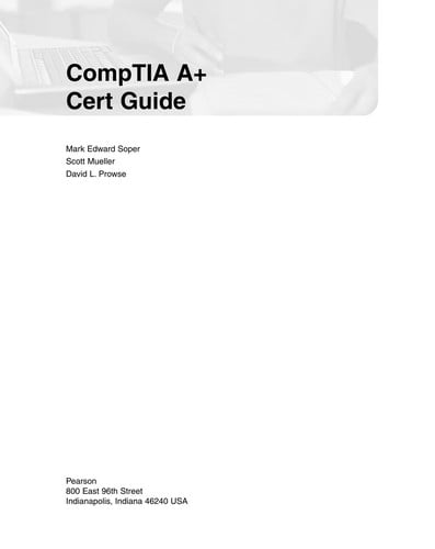 CompTIA A+ 220-701 and 220-702 Cert guide