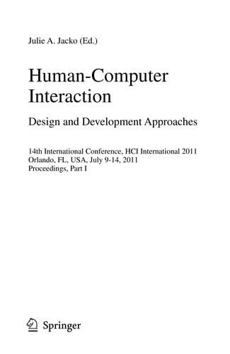 Human-Computer Interaction. Design and Development Approaches