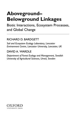 Aboveground-belowground linkages